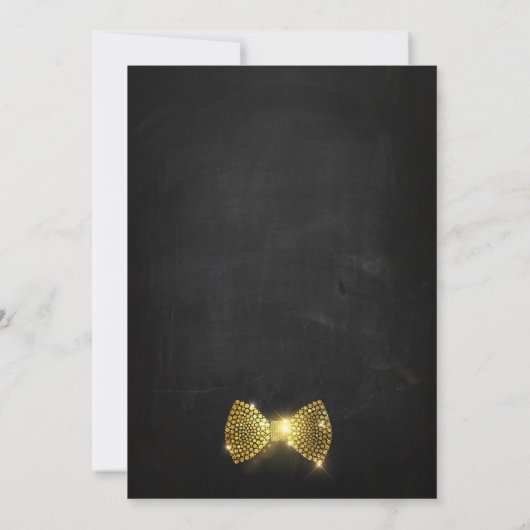 Gold Birthday Party Diamonds stropdas Kaart (Achterkant)