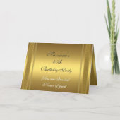Gold Birthday Party Invitation (Voorkant)