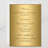 Gold Birthday Party Popular Kaart (Achterkant)