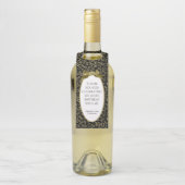 Gold/Black100th Birthday Party Flessenhanger (Op fles)