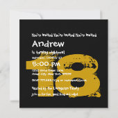 GOLD BLACK 18th Birthday Party 18 Year Old V10A Kaart (Achterkant)