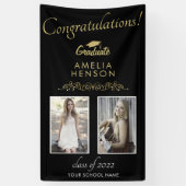 Gold Black 2022 Afstuderen 2 fotograaf Spandoek (Verticaal)