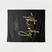 Gold & Black 30th Birthday Party Backdrop Wandkleed (Voorkant (horizontaal))