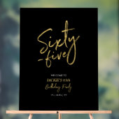 Gold & Black 40 65e verjaardagsfeest welkom Acryl Bord (Neutraal)