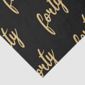 Gold Black 40-jarige feestdag Glitter "40" Tissuepapier (Detail)