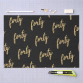 Gold Black 40-jarige feestdag Glitter "40" Tissuepapier (Craft)