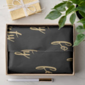 Gold Black 40-jarige feestdag Glitter "40" Tissuepapier (Geschenk)