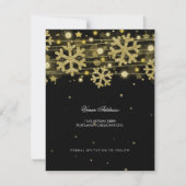 Gold Black 40th Birthday Save Date Winter Kaart (Achterkant)