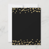 Gold Black 40th Birthday Save the Date Confetti (Achterkant)