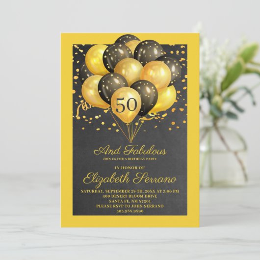 Gold Black 50 en glashelder Kaart (Staand voorkant)