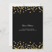 Gold Black 50e verjaardag Save the Date Confetti Kaart (Achterkant)