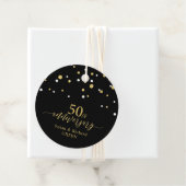 Gold & Black 50th Wedding Anniversay Celebration Bedankjes Labels (In situ)
