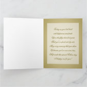 Gold Black 50th Wedding Jubileum 8,5x11 Kaart (Binnen)