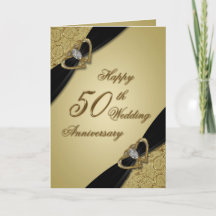 Gold Black 50th Wedding Jubileum