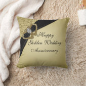 Gold Black 50th Wedding Jubileum Kussen (Deken)