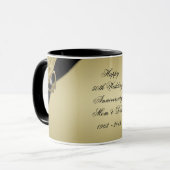 Gold Black 50th Wedding Jubileum Mok (Voorkant links)