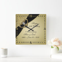 Gold Black 50th Wedding Jubileum