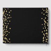 Gold Black 60e verjaardagsfeestje Glitter Confetti Gastenboek (Achterkant)