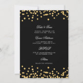 Gold Black 60th Birthday Bewaar de datum en detail Kaart (Achterkant)