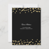 Gold Black 60th Birthday Save Date Confetti Save The Date (Achterkant)