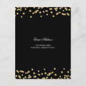 Gold Black 80th Birthday Save Date Confetti Save The Date (Achterkant)