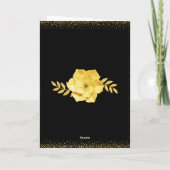 Gold & Black 8th Anniversary Card – Floral Couple Kaart (Achterkant)