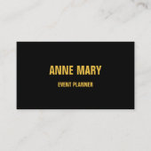 Gold Black, aangepaste kleuren, moderne klassy ele Visitekaartje (Voorkant)
