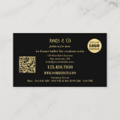 Gold Black Aangepaste Mannen Mode Gold Black Visitekaartje (Achterkant)