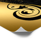 Gold Black Abstract Art Poster (Hoek)