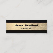 Gold Black Afstuderen Naam Kaart behuizing Contactkaartje (Voorkant)