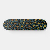 Gold & Black Animal Print Persoonlijk Skateboard (Horizontaal)