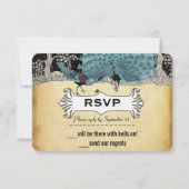 Gold Black Aqua Peacock Forest (Voorkant)