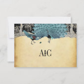 Gold Black Aqua  Peacock Forest (Achterkant)