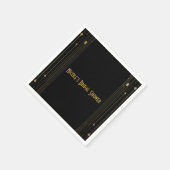 Gold & Black Art Deco Gatsby Roaring 20 elegant Servet (Hoek)