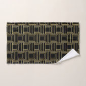 Gold Black Art Deco Geometric Glam Bad Handdoek (Handdoek)