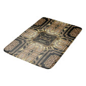 Gold+Black Art Deco Sunburst Pattern Monogram Mat (Gekanteld)