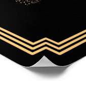 Gold Black Art Deco Wedding Seating Chart 20x28 Poster (Hoek)