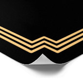 Gold Black Art Deco Wedding Seating Chart Poster (Hoek)