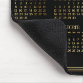 Gold Black Art Deco Yarly Calendar 2016 Mousepad Muismat (Hoek)