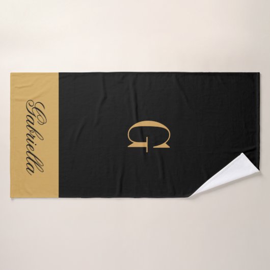 Gold Black Badhanddoek (Badhanddoek)