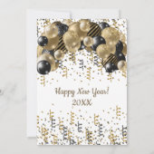 Gold Black Balloons Confetti New Years Eve Party (Achterkant)