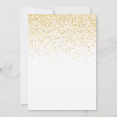 Gold Black Balloons Glitter New Year's Eve Party I Kaart (Achterkant)