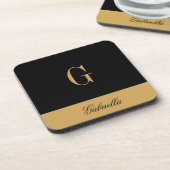 Gold Black Bier Onderzetter (Linkerzijde)