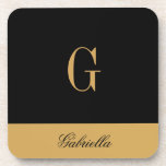 Gold Black Bier Onderzetter<br><div class="desc">Gold Black</div>