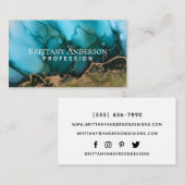 Gold Black Blauwgroen Groen Visitekaartje (Voorkant / Achterkant)