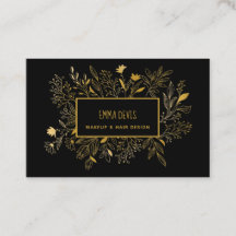 Gold Black Botanic Beauty Salon Hair Appointment