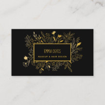 Gold Black Botanic Beauty Salon Hair Benoeming B