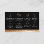 Gold Black Brows Natercare PMU Brow Instructions Visitekaartje (Achterkant)