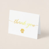 Gold Black Business Elegant small thank you Folie Kaarten (Voorkant)