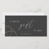 Gold & Black Business Gift Certificate Kaart (Achterkant)